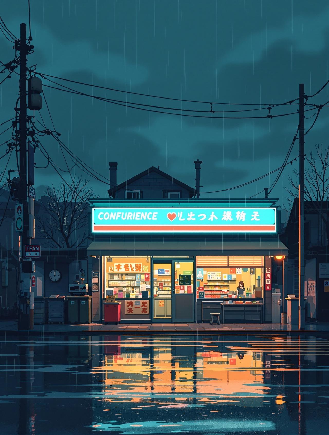 ai短剧在线观看 雨天和便利店 - 治愈日常动漫短剧